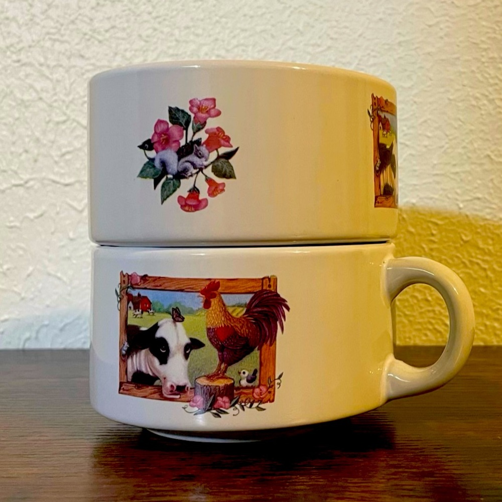 Down on the Farm Soup Mugs
